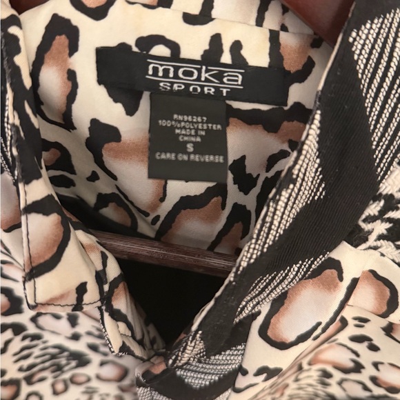 🙌RARE: Moka Sport Print Mix Jacket S – Chevron & Leopard. Statement piece 🌟 - Picture 4 of 6